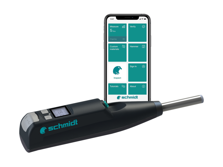 Silver Schmidt OS8200 rebound hammer